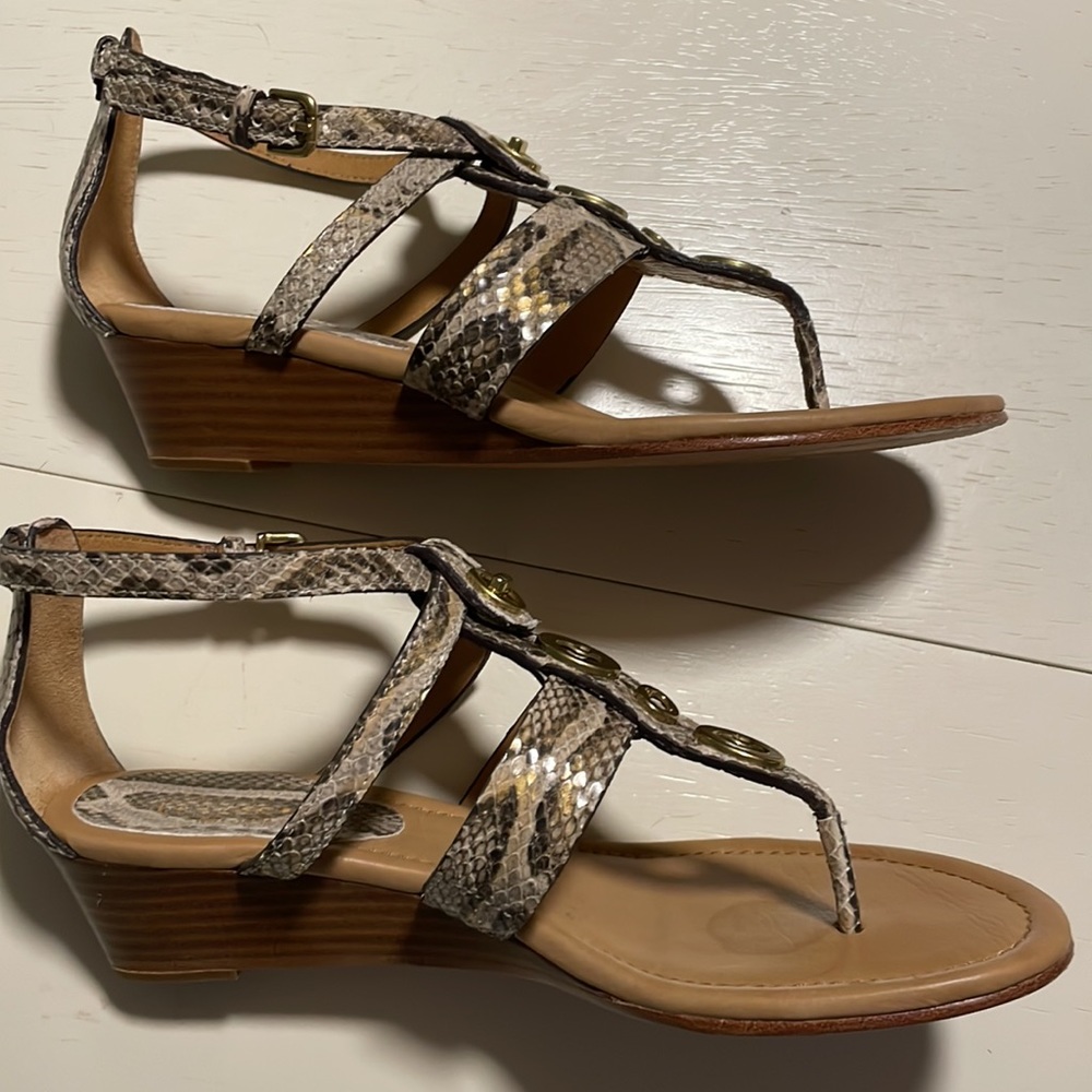 Coach Printed Python Vicky Sandals Size 7 Worn On… - image 5
